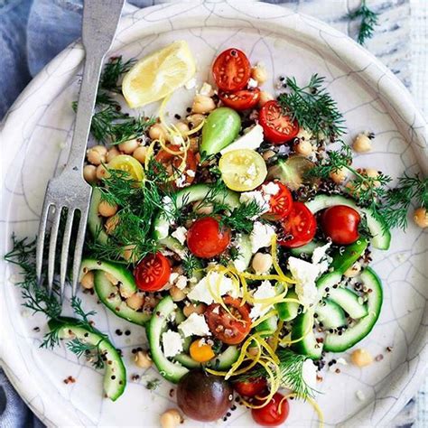 Lemon Chickpea Salad With Dill And Feta Recipe The Feedfeed