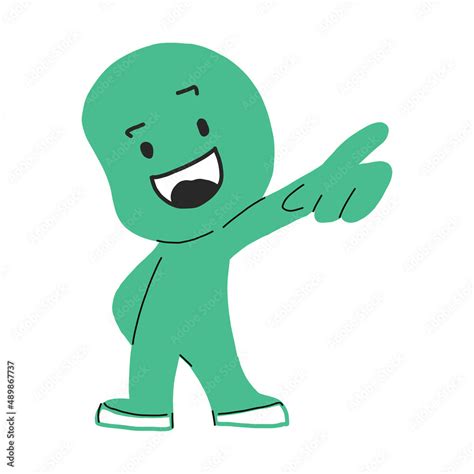 Cute Smiling Eco Character Is Happyvector Illustration With A Flat