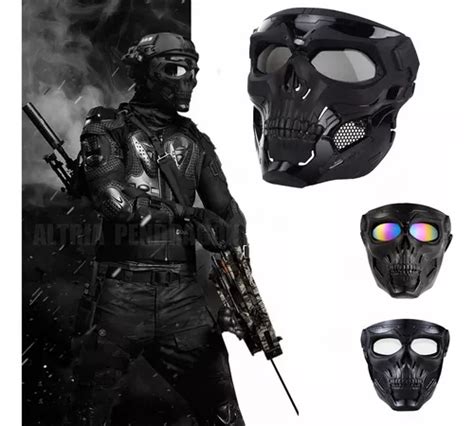 Mascara Skull Careta Casco Tactico Gotcha Airsoft Halloween Cuotas