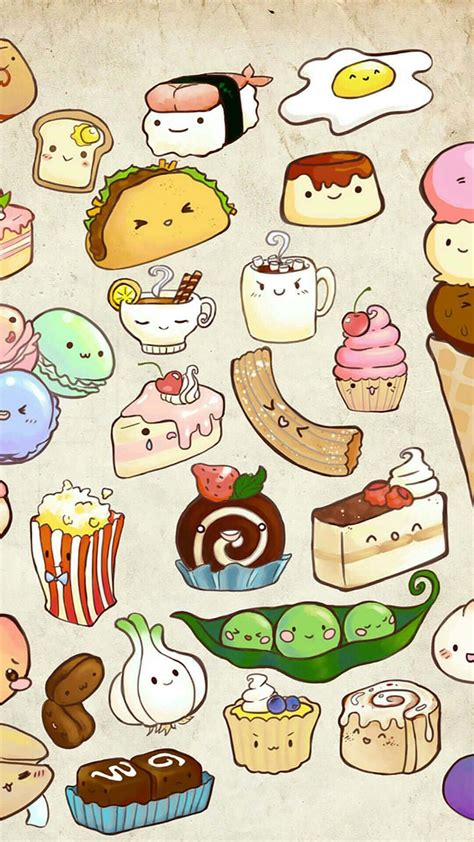 Download Cute Food Iphone Lock Screen Display Wallpaper