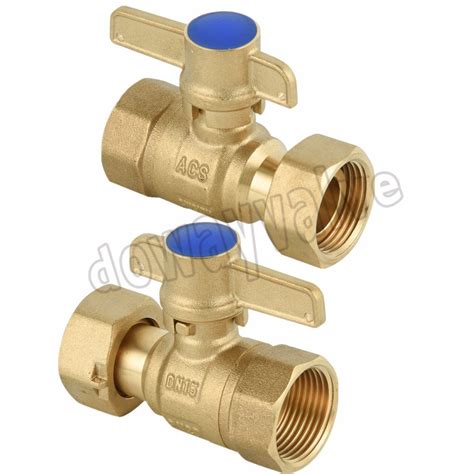 Acs Certification Brass Lockable Ball Valve For Water Meter Iso