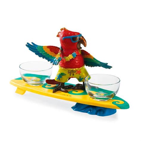 Margaritaville Surfing Parrot Server Frontgate