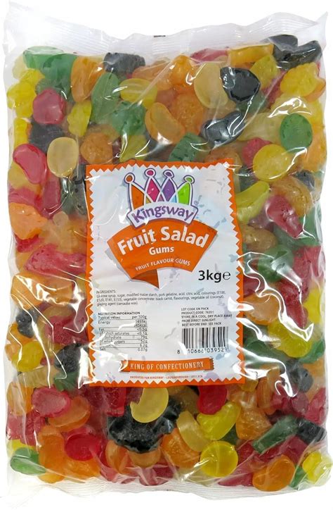 Kingsway Fruit Salad Gums Fruit Flavour Gummy Sweet Candy Buffet Pick N Mix 500g