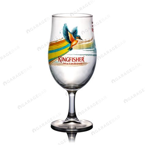 Kingfisher Chalice Beer Glass Pint 20oz GarageBar Limited