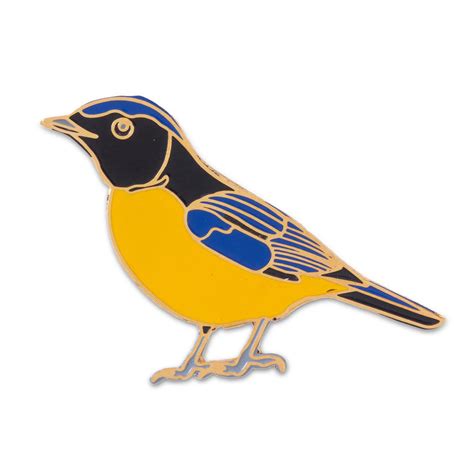 Buy Wwf India Bird Lapel Pin Rufous Niltava Metal Enamelled