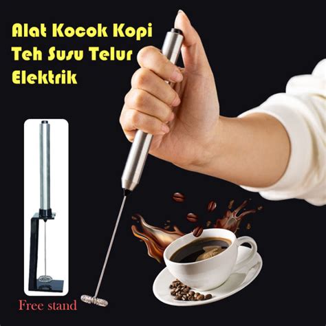 Mixer Pembuih Kopi Susu Elektrik Handle Stirrer Whisk Milk Frother