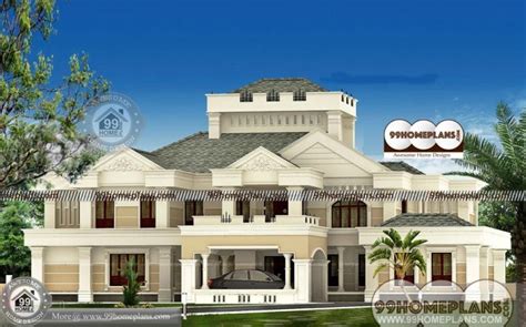 Custom Luxury House Plans And Double Floor Home Architecture Designs