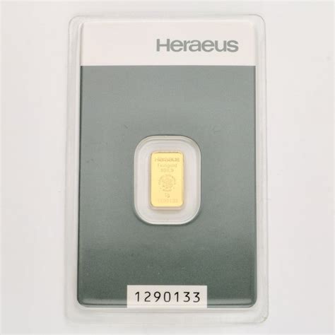 Gram Gold Heraeus Sealed With Certificate Catawiki