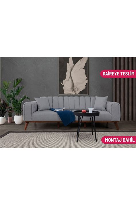 Perla Sofa VELAR YATAKLI KANEPE KETEN AÇIK GRİ Fiyatı Yorumları Trendyol