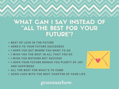 8 Better Ways To Say All The Best For Your Future