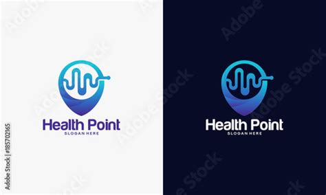 Health Point Logo Designs Concept Health Center Logo Template Vector