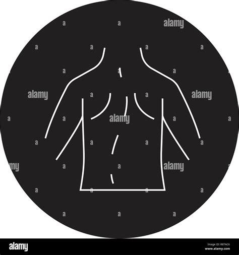 Scoliosis Black Vector Concept Icon Scoliosis Flat Illustration Sign