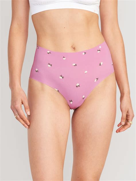 High Waisted No Show Bikini Underwear For Women Old Navy