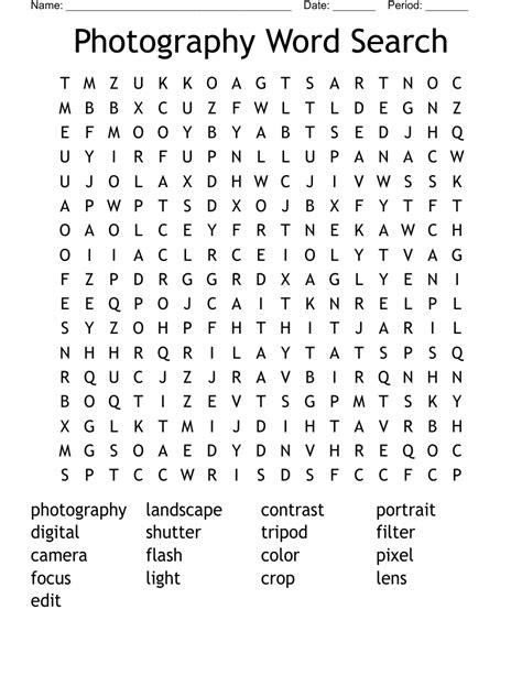 Photography Puzzles Wordmint