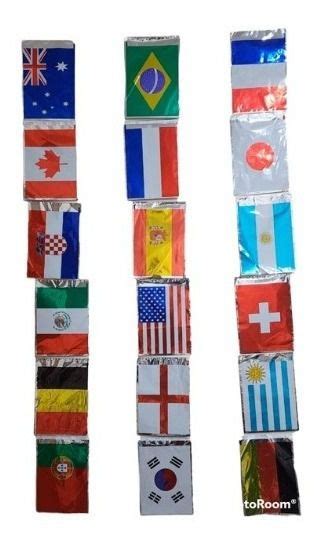 7 METROS VARAL BANDEIRA PAÍSES COPA DO MUNDO Loja do Abençoado Festas