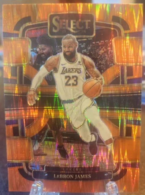 Lebron James 2023 24 Select Concourse Orange Flash Prizm 66 Los