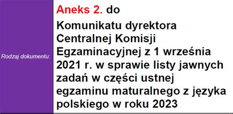 Najnowsza lista 110 jawnych zadań ustna matura z języka polskiego