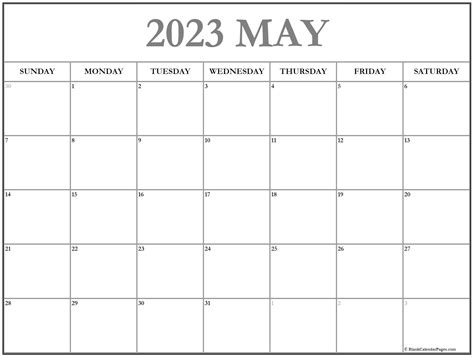 May Printable Calendar Printable Calendar