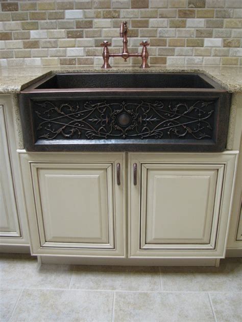 apron front copper sink - Traditional - Kitchen - denver - by Jan ...