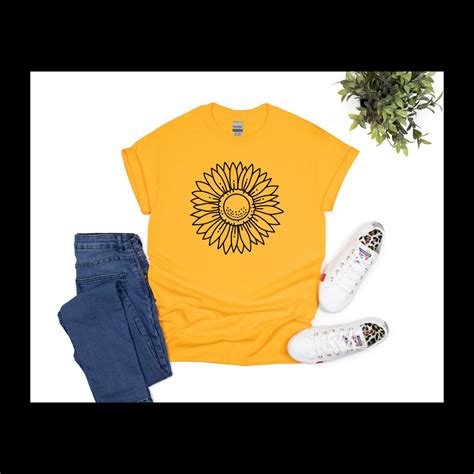 Sunflower Shirt Floral Shirt Flower Shirt Garden Shirt Womens Fall Shirt Sunflower Tshirt