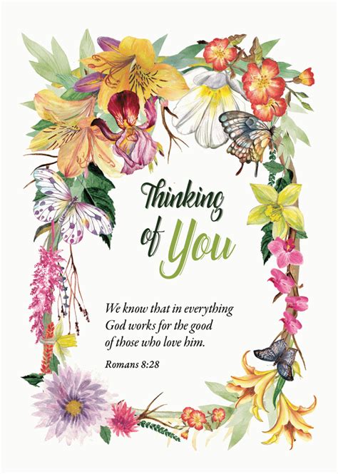 Thinking Of You Religious Cards Ao Pack Of One Design