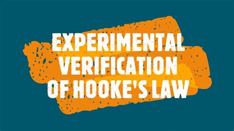 Verification Of Hookes Law Youtube