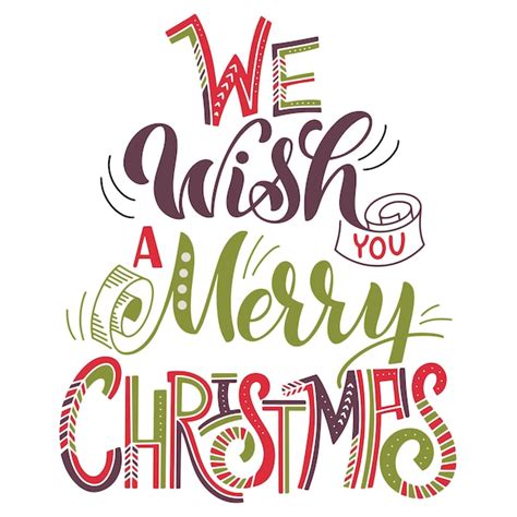 Premium Vector We Wish You A Merry Christmas Elements For