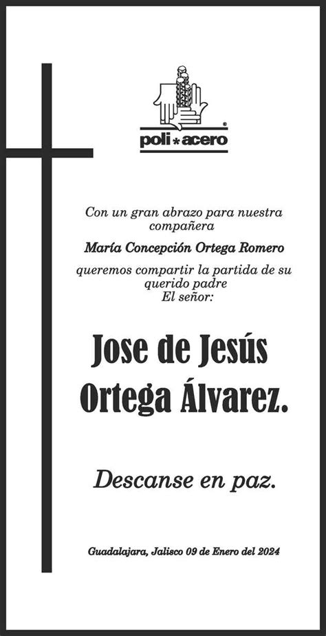 Jos De Jes S Ortega Lvarez Obituario Esquela