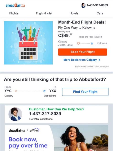 Cheapoair Ca Month End Flight Deals Fly From Calgary From C