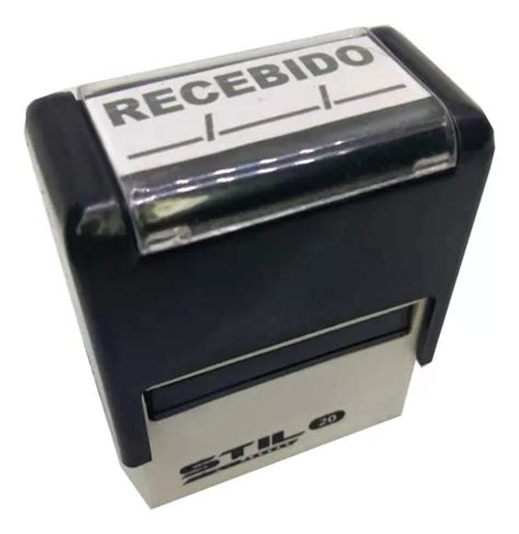 Carimbos Automaticos Recebido Data Medida 38x14mm Parcelamento