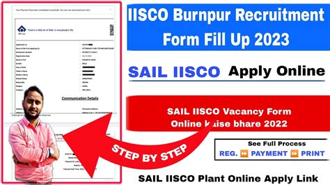 Sail Iisco Live Online Form Fillup Iisco Burnpur Recruitment Form