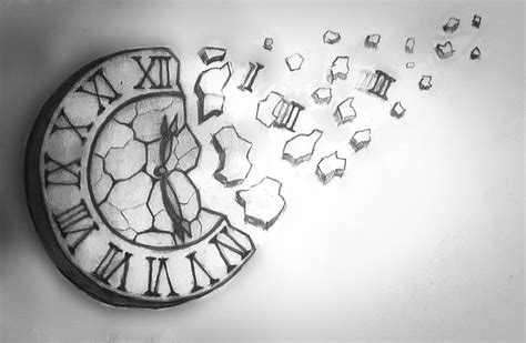 Broken Clock Drawing By Haleigh On Deviantart Worksheets Library