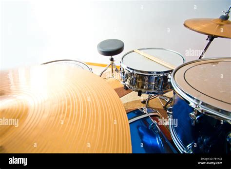 Drums Percussion Snare Toms And Cymbals Music Conceptual Image Stock