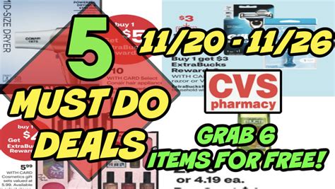 5 MUST DO CVS DEALS 11 20 11 26 Grab 6 Items For FREE Savvy