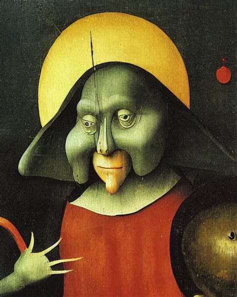 Dama Con L Ermellino Painting By Hieronymus Bosch Stable Diffusion