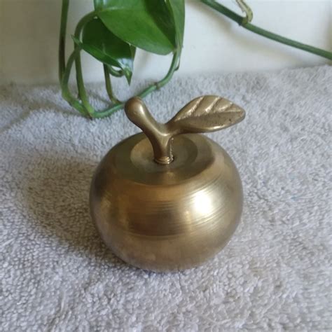 Brass Apple Bell Solid Brass Teachers Bell Collectors 1960s Excellent Vintage Condition Etsy