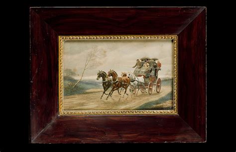 Bonhams Two Prints Each Depicting A 19th Century Coach Scene 10 In