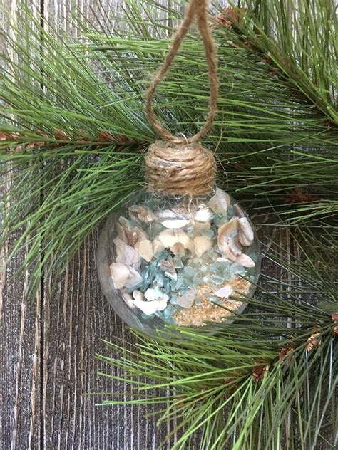 Diy Coastal Ornament Coastal Ornament Christmas Bulbs Coastal Christmas