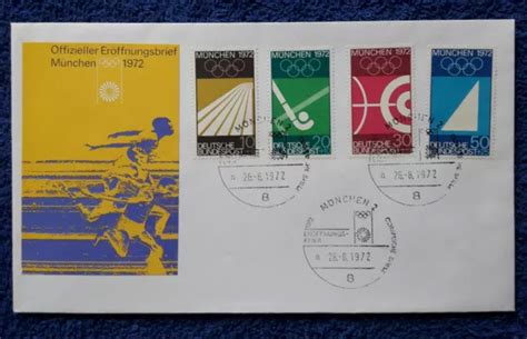 Brd Olympiade M Nchen Fdc Brief Stempel Er Ffnungs Feier