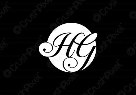 Inicial monograma letra hg logo diseño vectorial plantilla hg vector