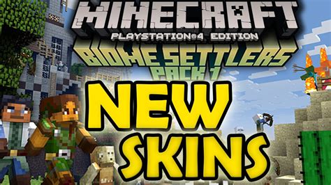 Minecraft Xbox Ps Biome Settlers Skin Pack New Skins