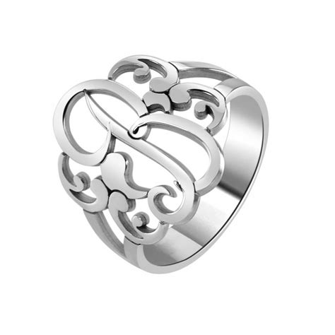 Classic Initial Ring 18mm Personalized Jewelry