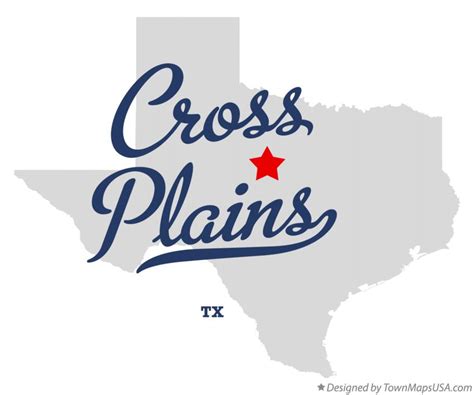 Map of Cross Plains, TX, Texas