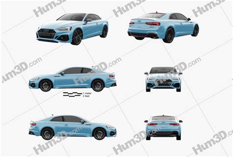 Audi Rs5 Coupe 2022 Blueprint Template Hum3d