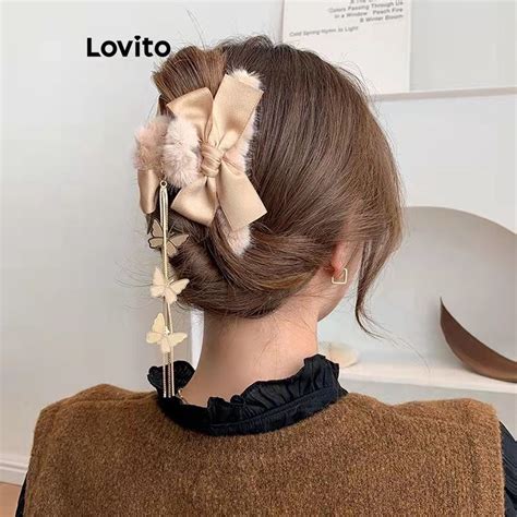 Lovito Casual Presilha De Cabelo Feminina Simples Arco De Pel Cia E