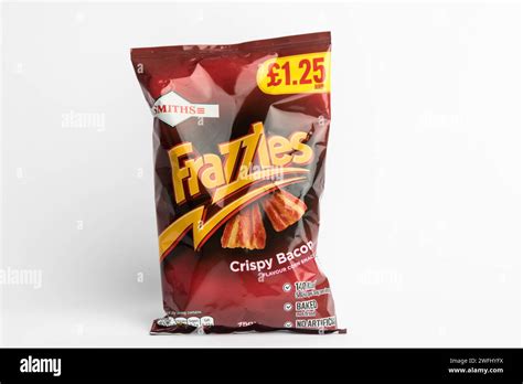 London United Kingdom 29th January 2024 A Packet Of Smiths Frazzles Crispy Bacon British