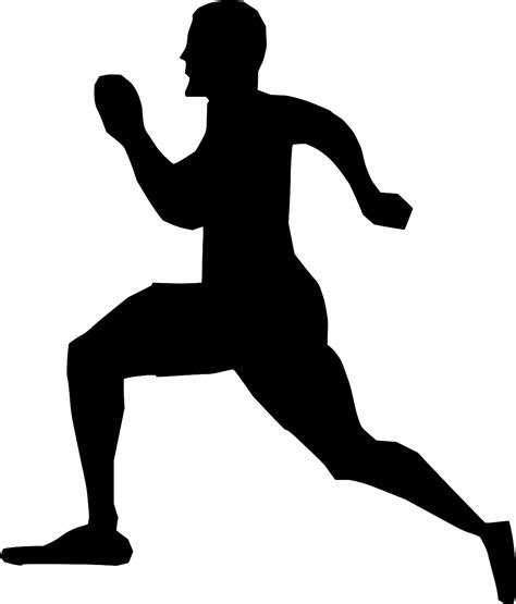 SVG Man Running Jogging Free SVG Image Icon SVG Silh