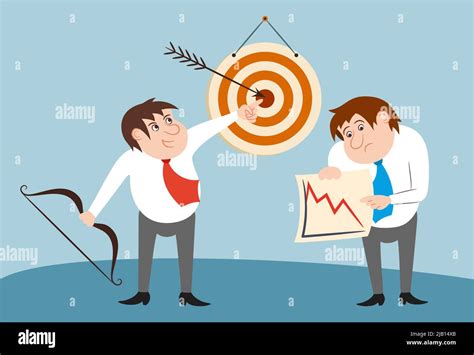 Businessman Characters Winner And Loser Concept Vector Illustration