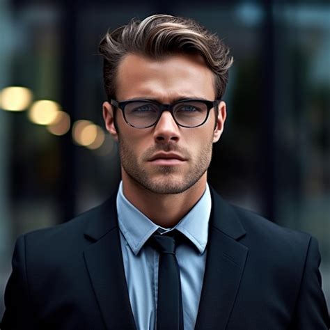 Premium Ai Image A Man Wearing Glasses And A Suit With A Shirt That