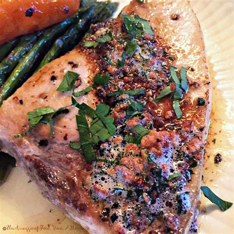 Pan Seared Swordfish Steaks With Pepper Brown Butter Sauce Un